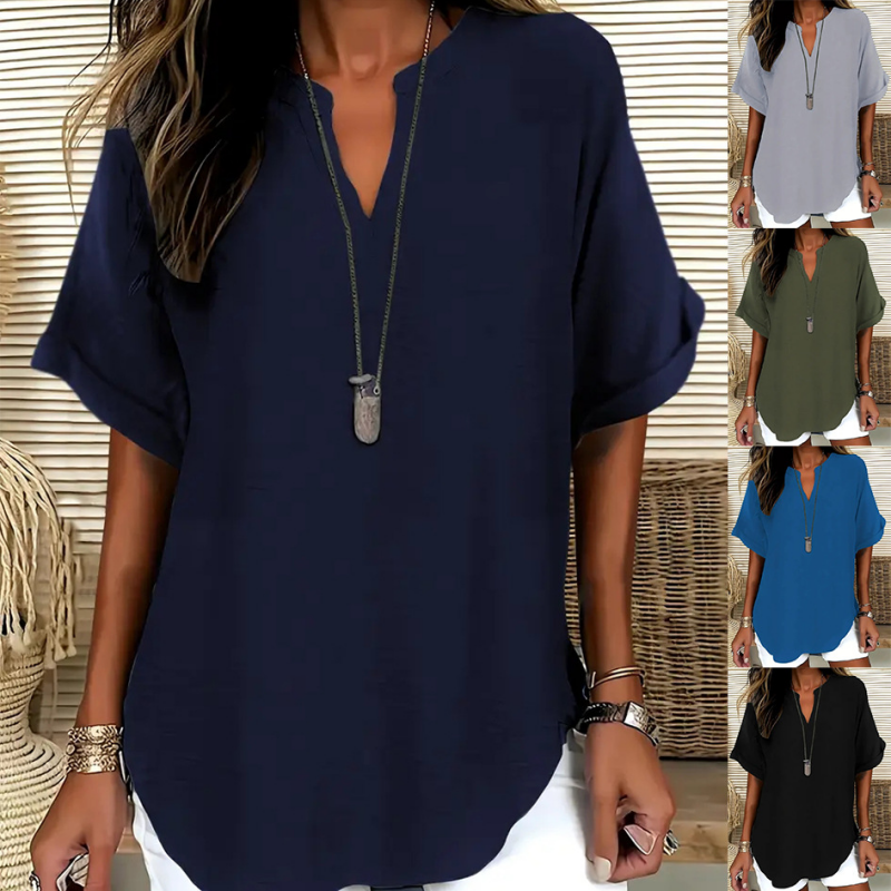 Michelle | Women's Loose V-neck T-shirt