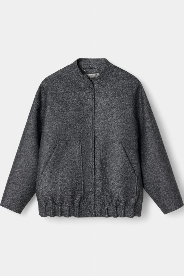 Adele | Soft Textured Bomber Jacket