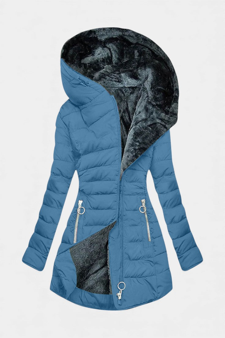 Annora | Warm Hooded Quilted Coat