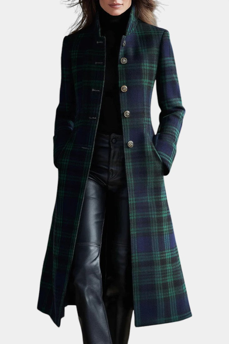 Isabel | Tailored Plaid Midi Coat