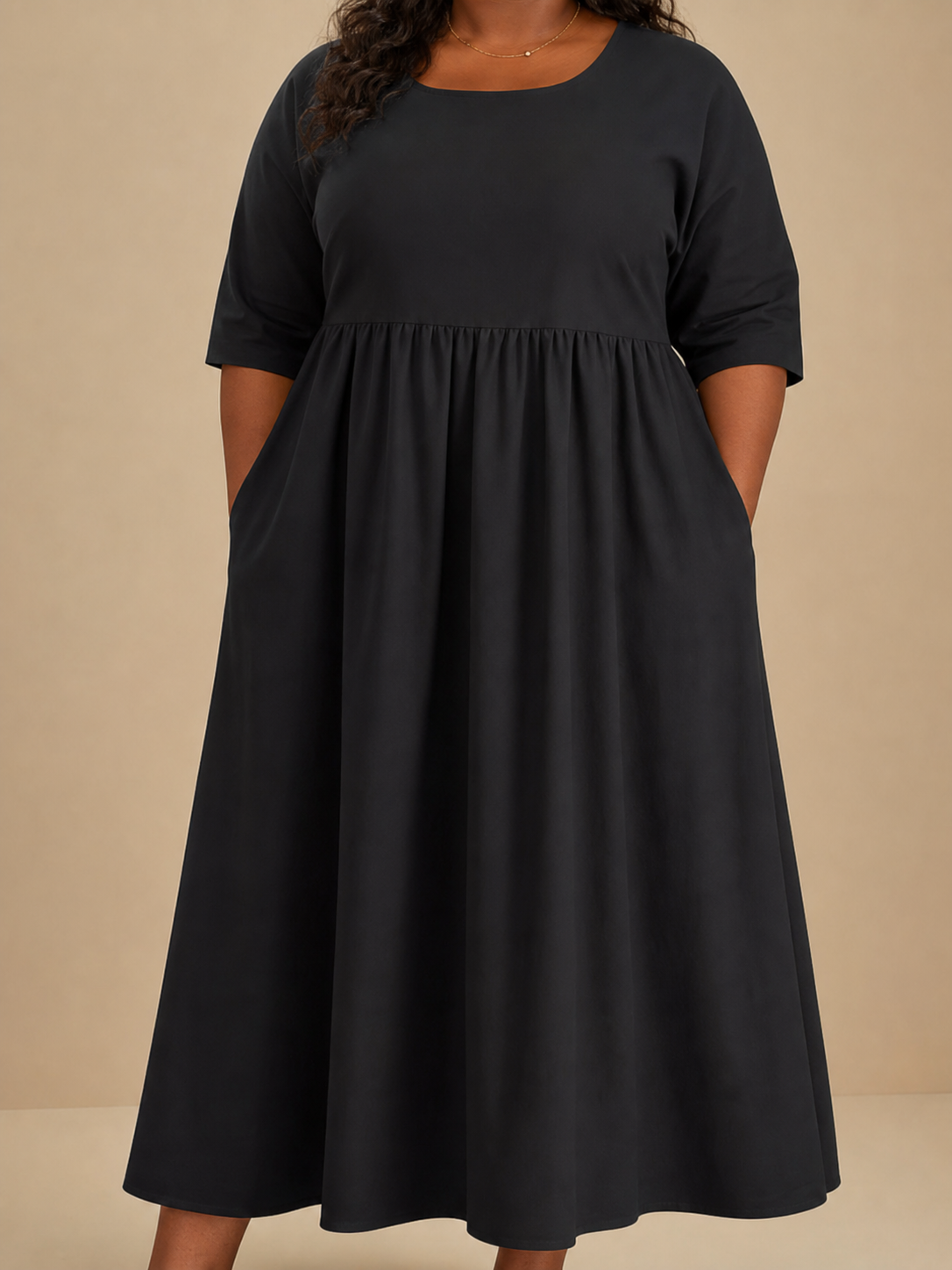 Emily | Classic Mid Sleeve Dress