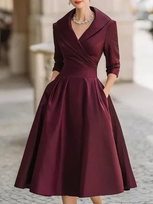 Georgia™ | Elegant Satin Dress