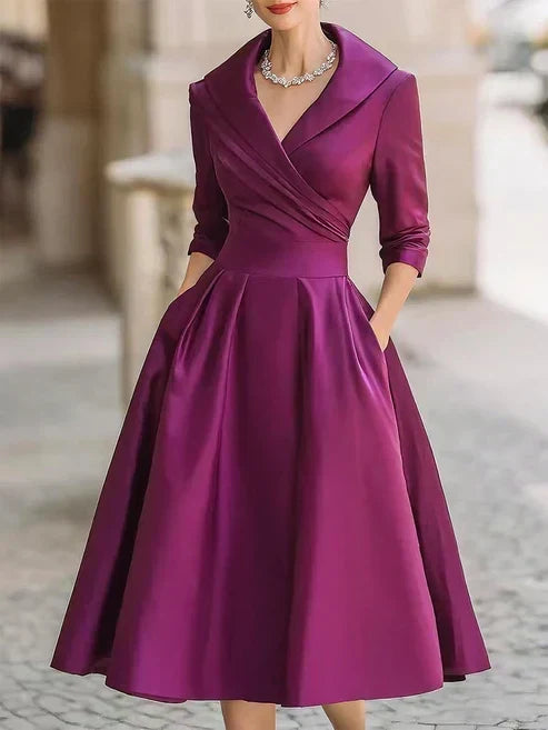 Georgia™ | Elegant Satin Dress