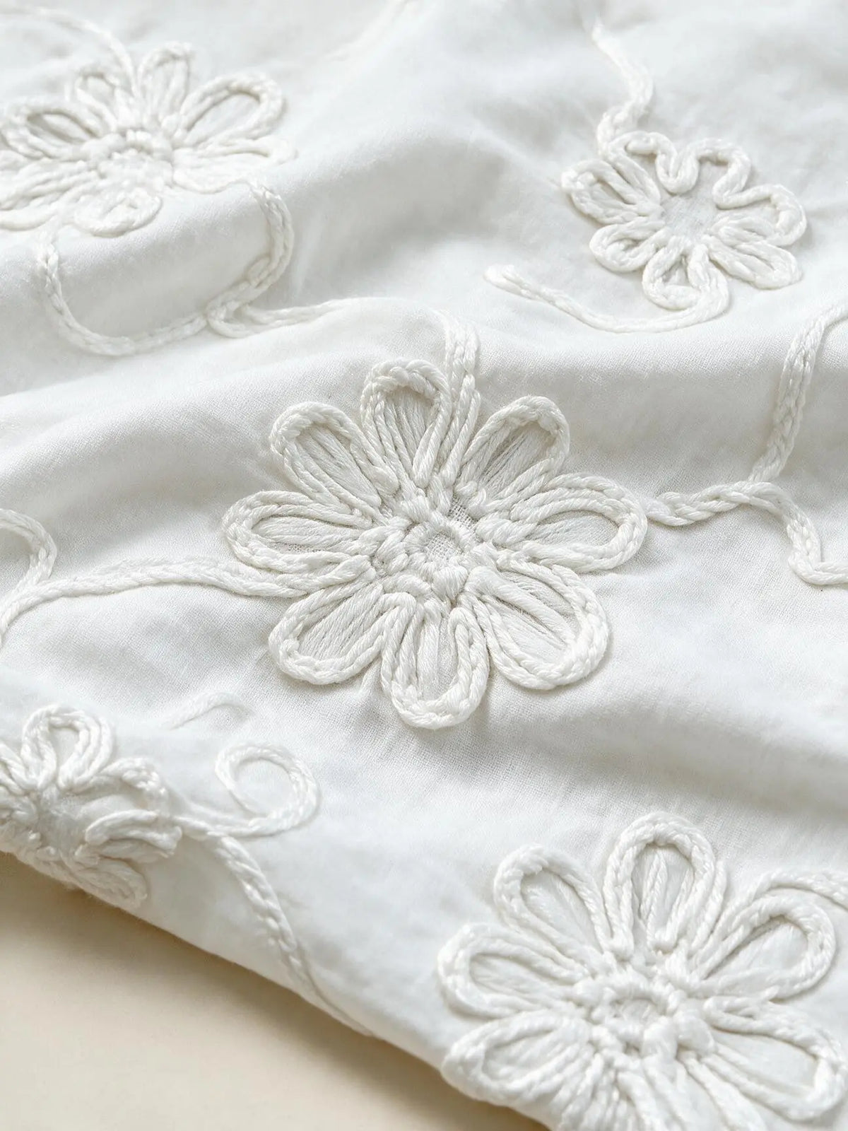 Bella™ | Women's Cotton long-sleeved Embroidered Ruffled Blouse/Shirt