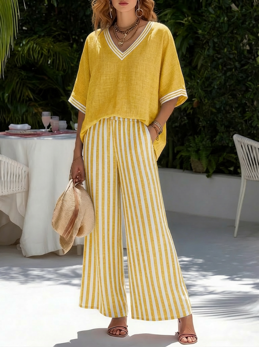 Sadie™ | Relaxed striped casual summer set