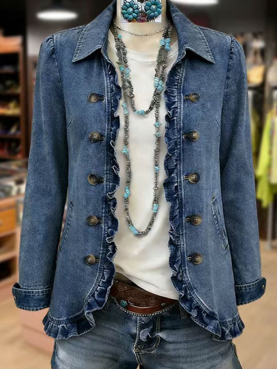 Lavinia | Ruffled Trim Jacket