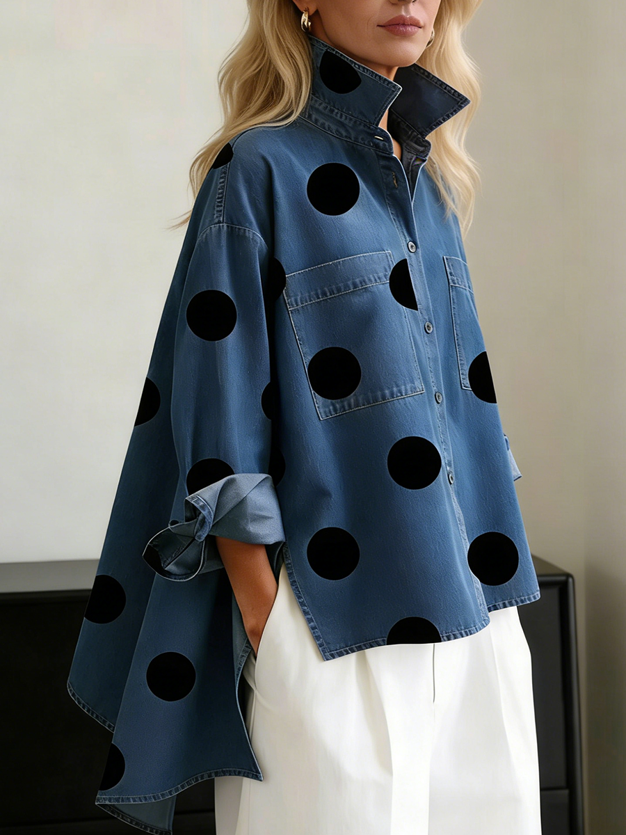 Peggy | Polka Dot Overshirt for Women