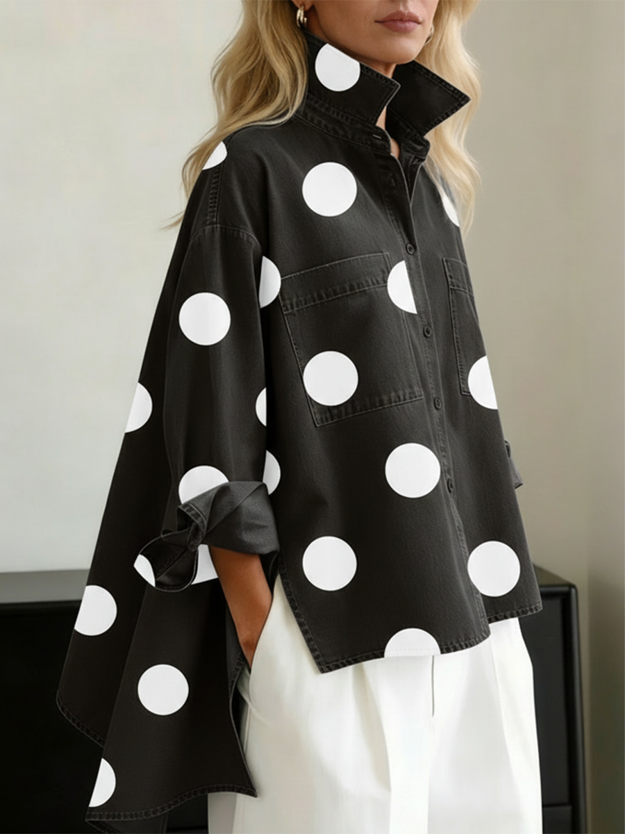 Peggy | Polka Dot Overshirt for Women