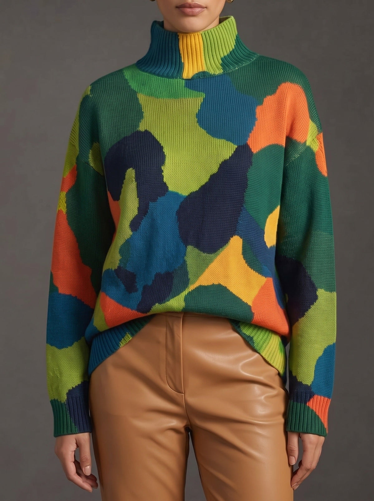 Marnie | Abstract Statement Turtleneck