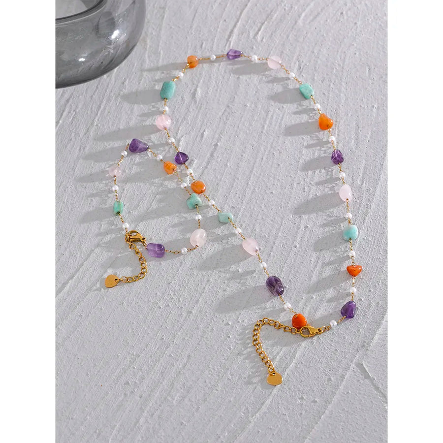 Inner Connection - Chakra Necklace and Bracelet with a mix of Gemstones