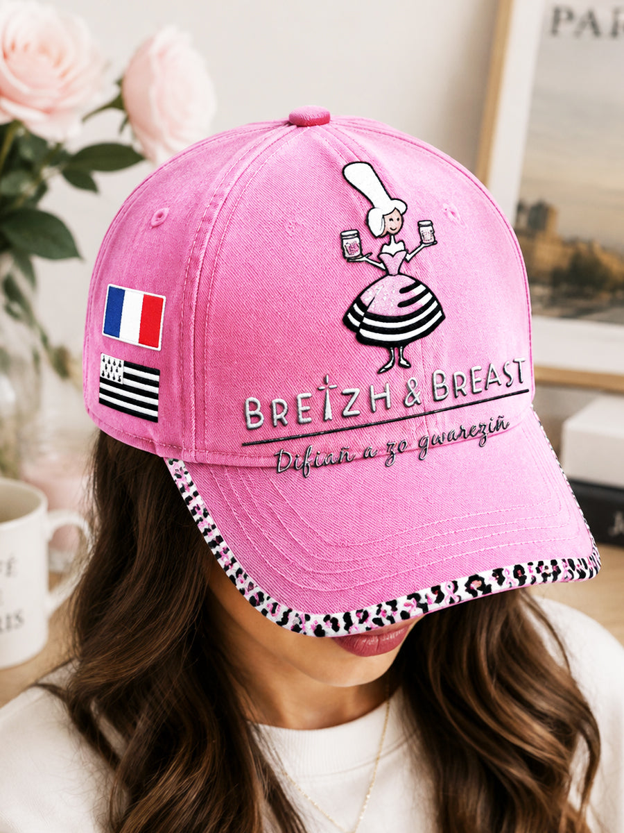 Casual Women's Hat Pink 'Brittany, France' October Breast Cancer Awareness