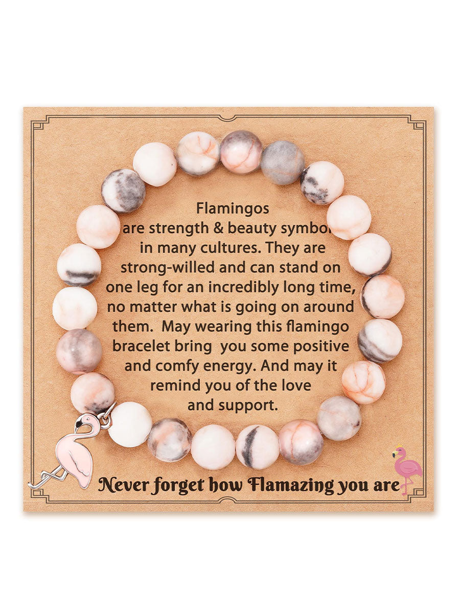 Women's Bracelet Flamingo Breast Cancer