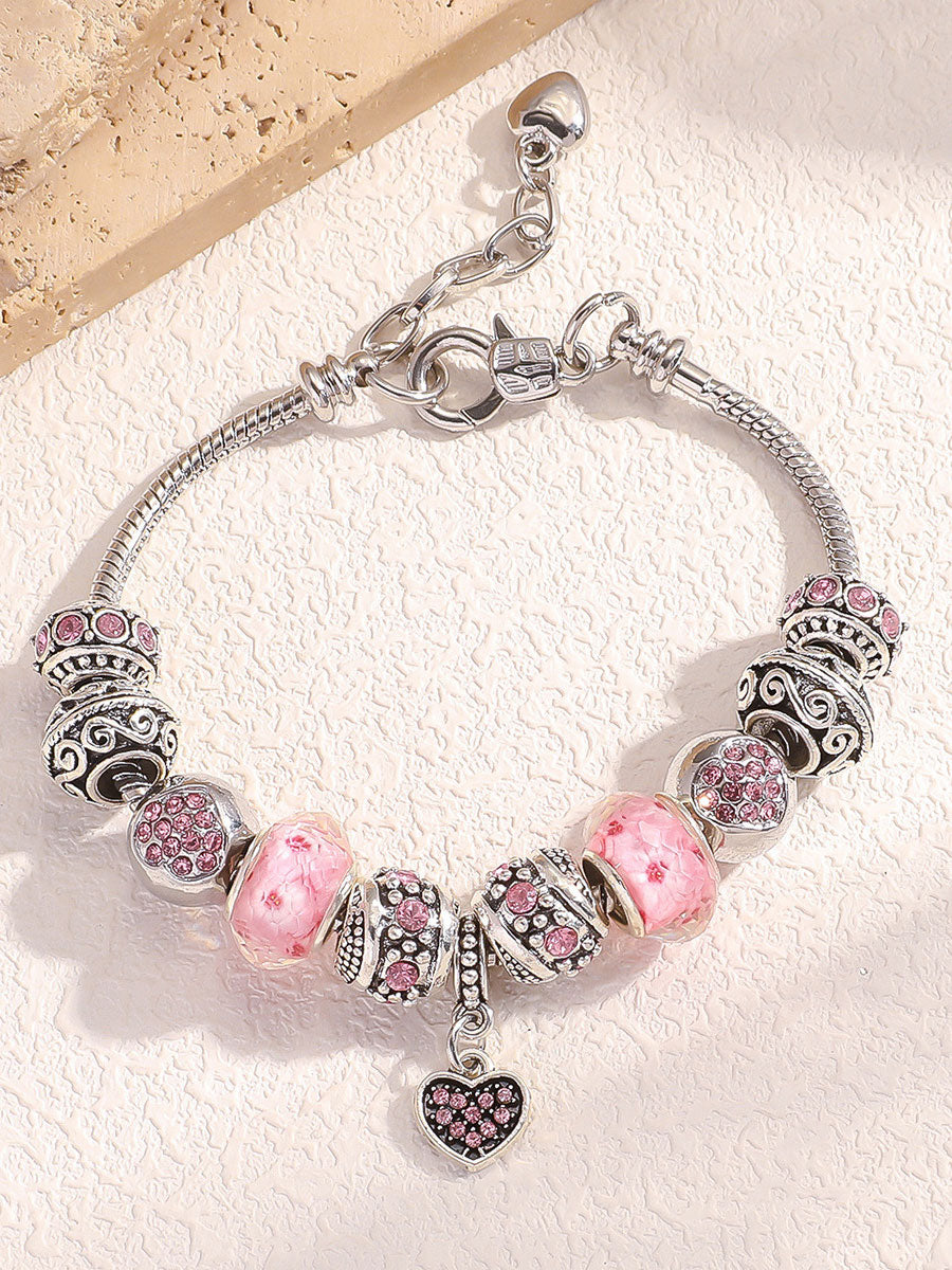 Women's Breast Cancer Awareness Pink Bracelet