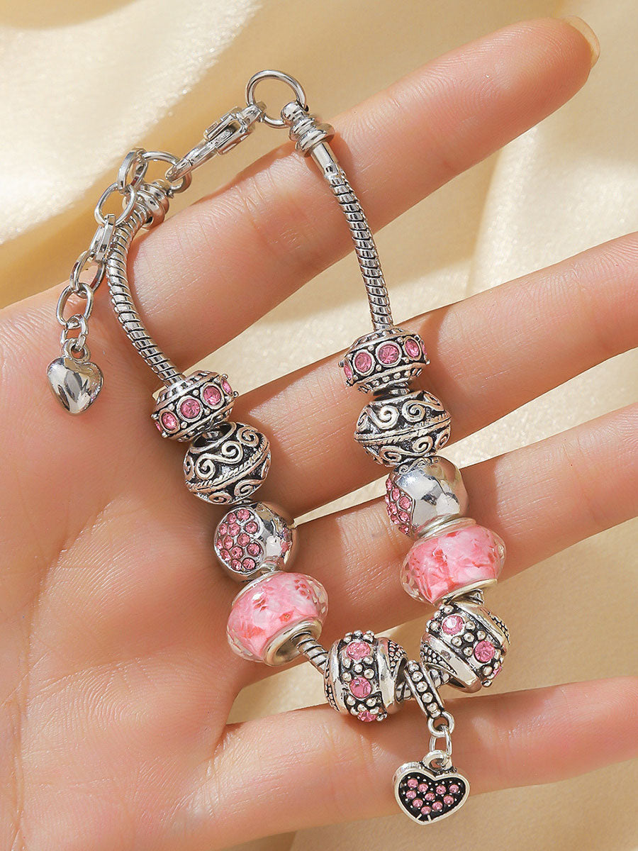 Women's Breast Cancer Awareness Pink Bracelet
