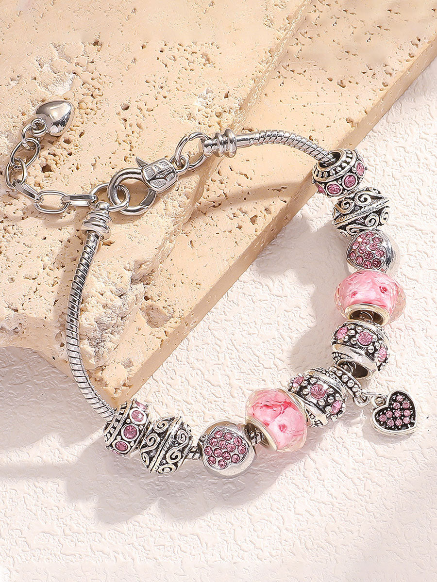 Women's Breast Cancer Awareness Pink Bracelet
