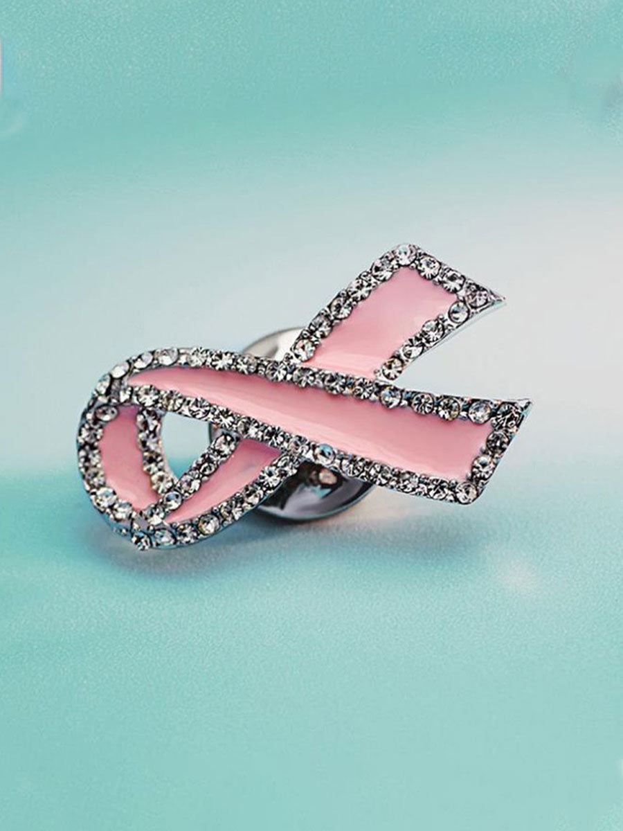 Pink Ribbon Breast Cancer Brooches for Women