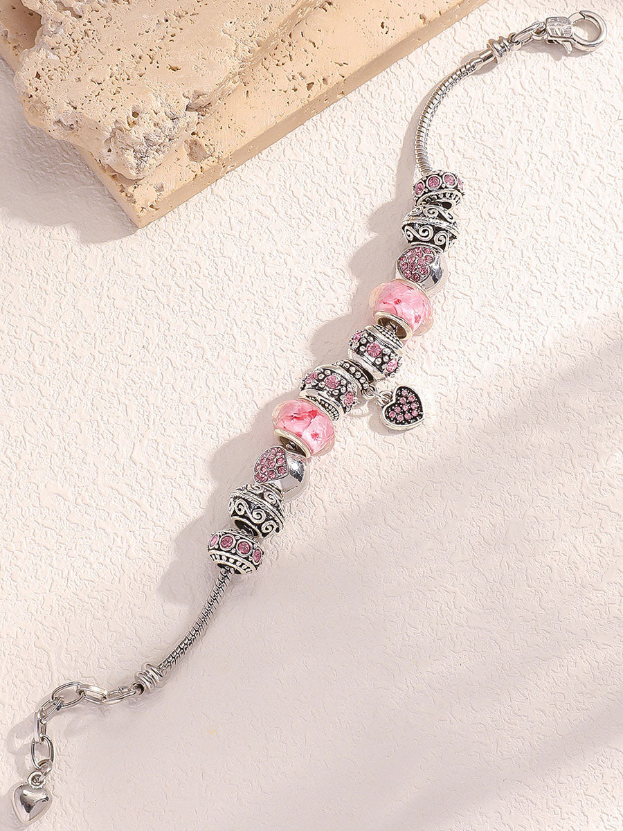 Women's Breast Cancer Awareness Pink Bracelet