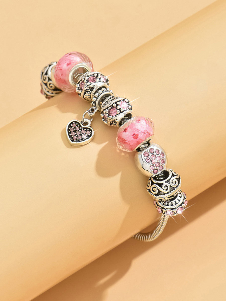 Women's Breast Cancer Awareness Pink Bracelet
