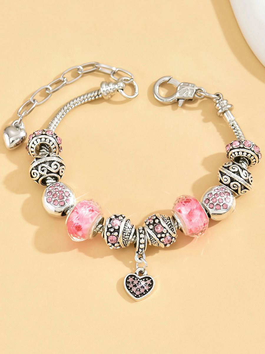 Women's Breast Cancer Awareness Pink Bracelet