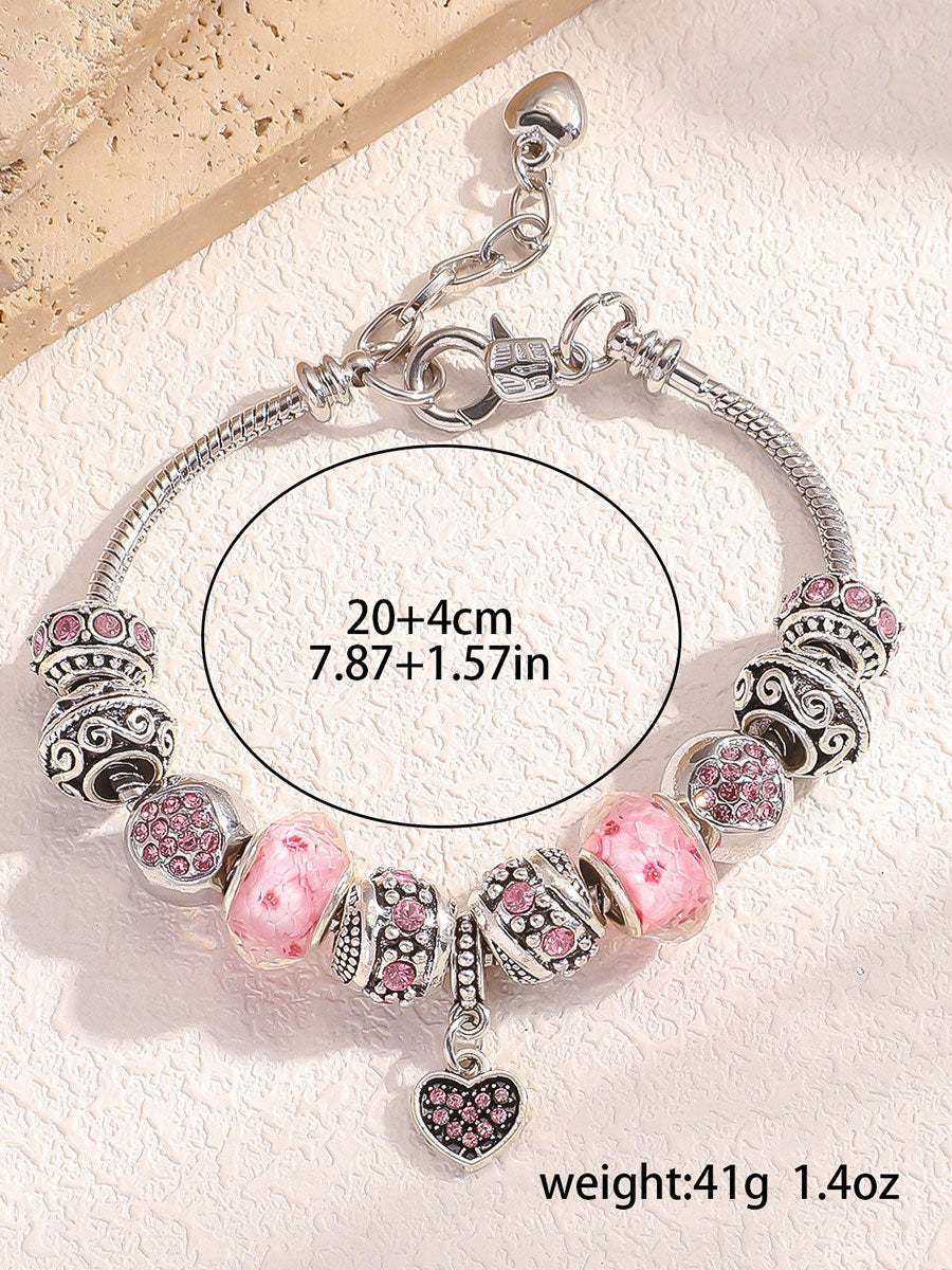 Women's Breast Cancer Awareness Pink Bracelet