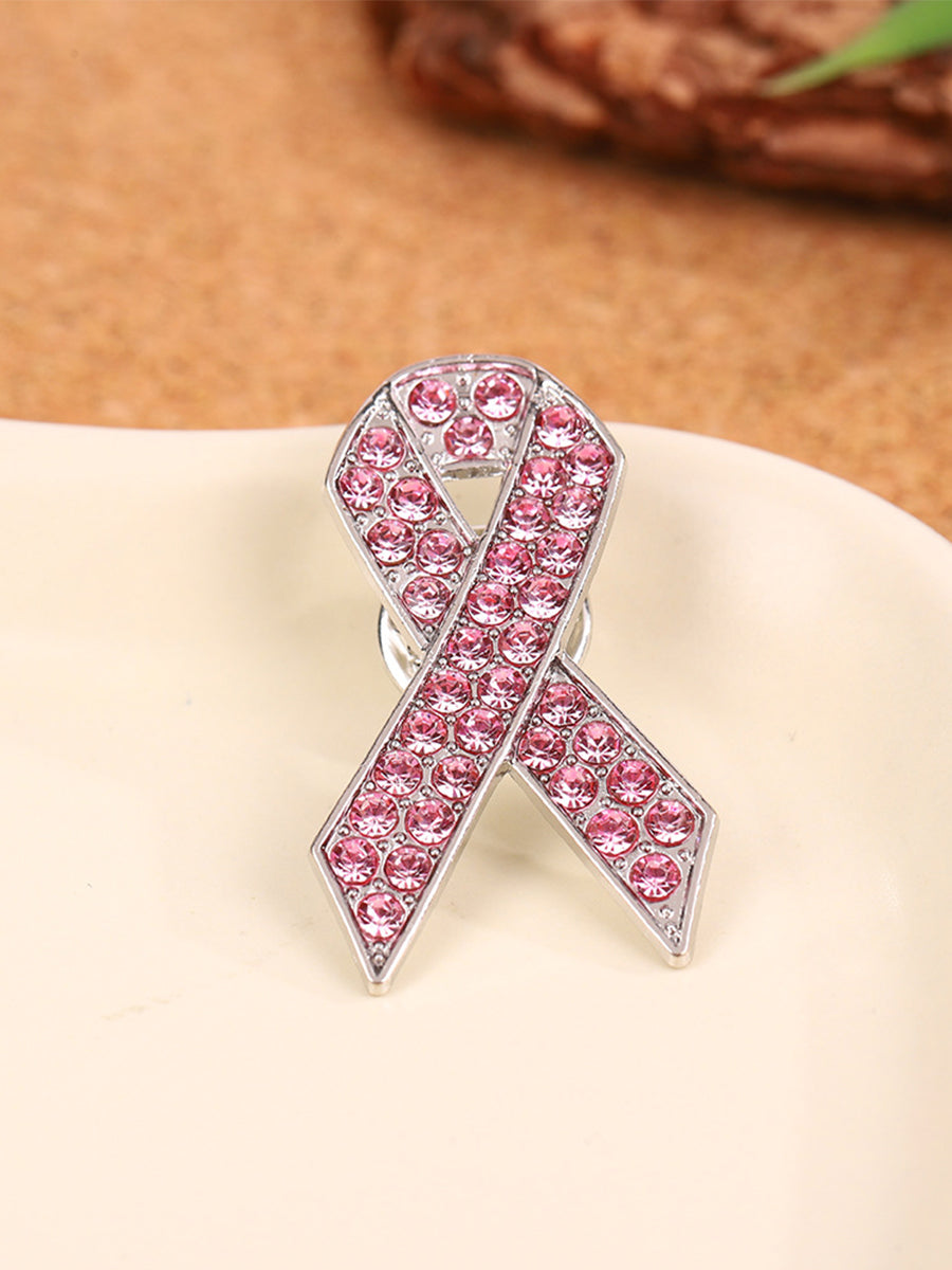 Pink Ribbon Brooch for Women Breast Cancer