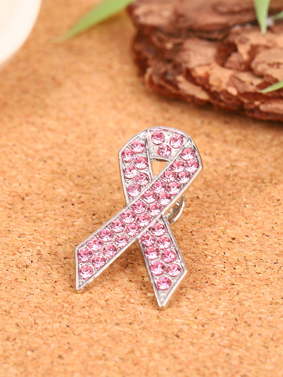 Pink Ribbon Brooch for Women Breast Cancer