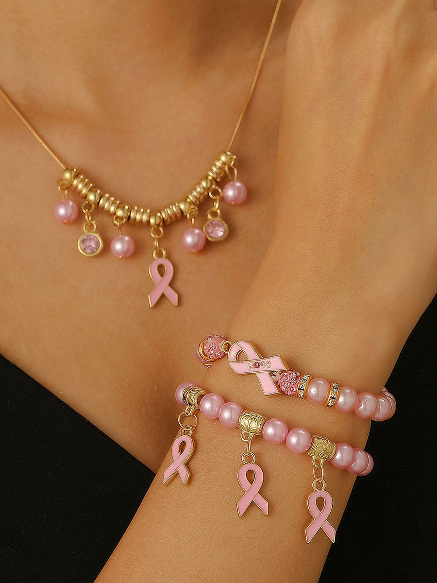 Breast Cancer Awareness Pink Ribbon Accessories for Women
