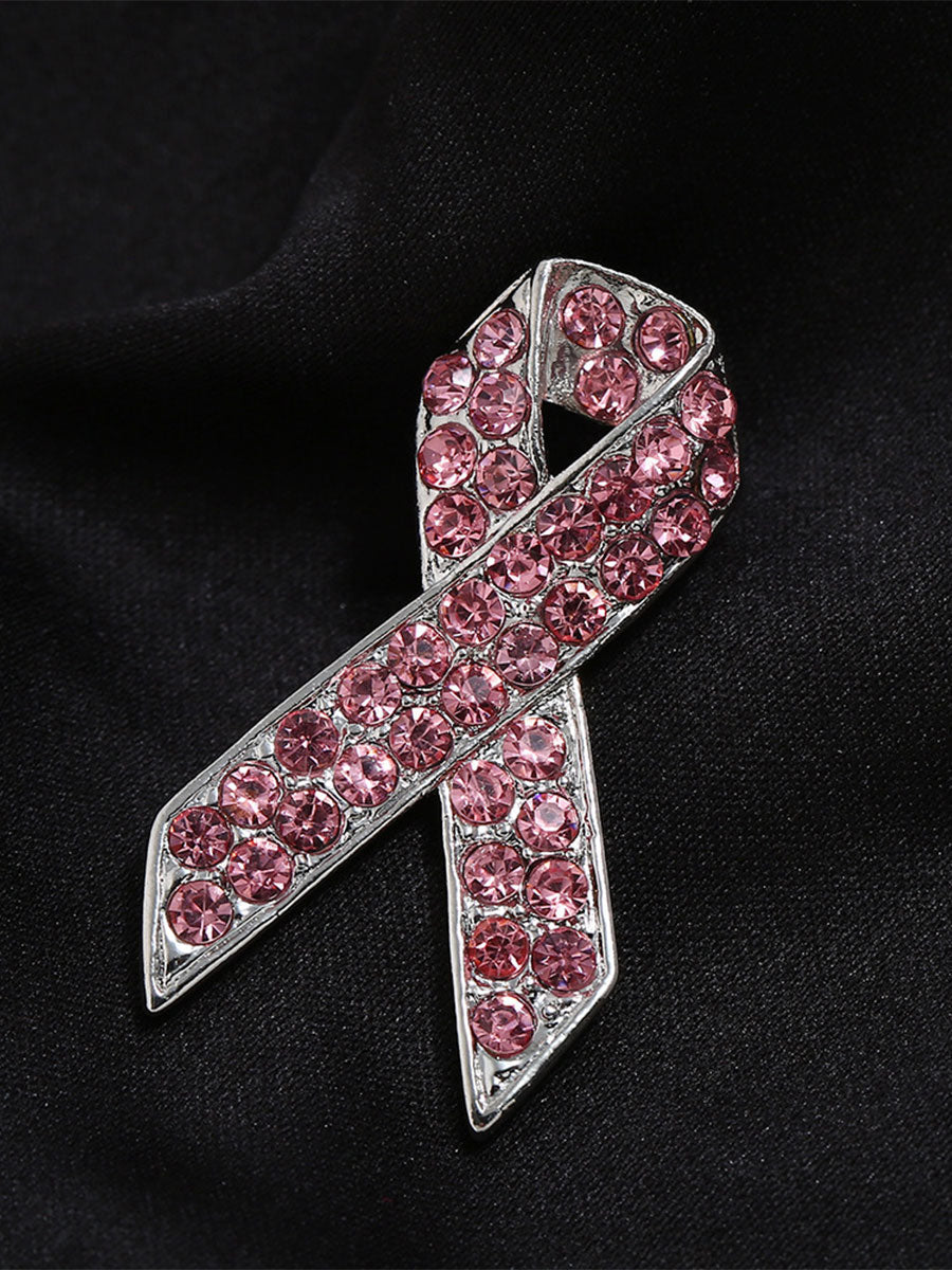 Pink Brooch for Breast Cancer Awareness in Women
