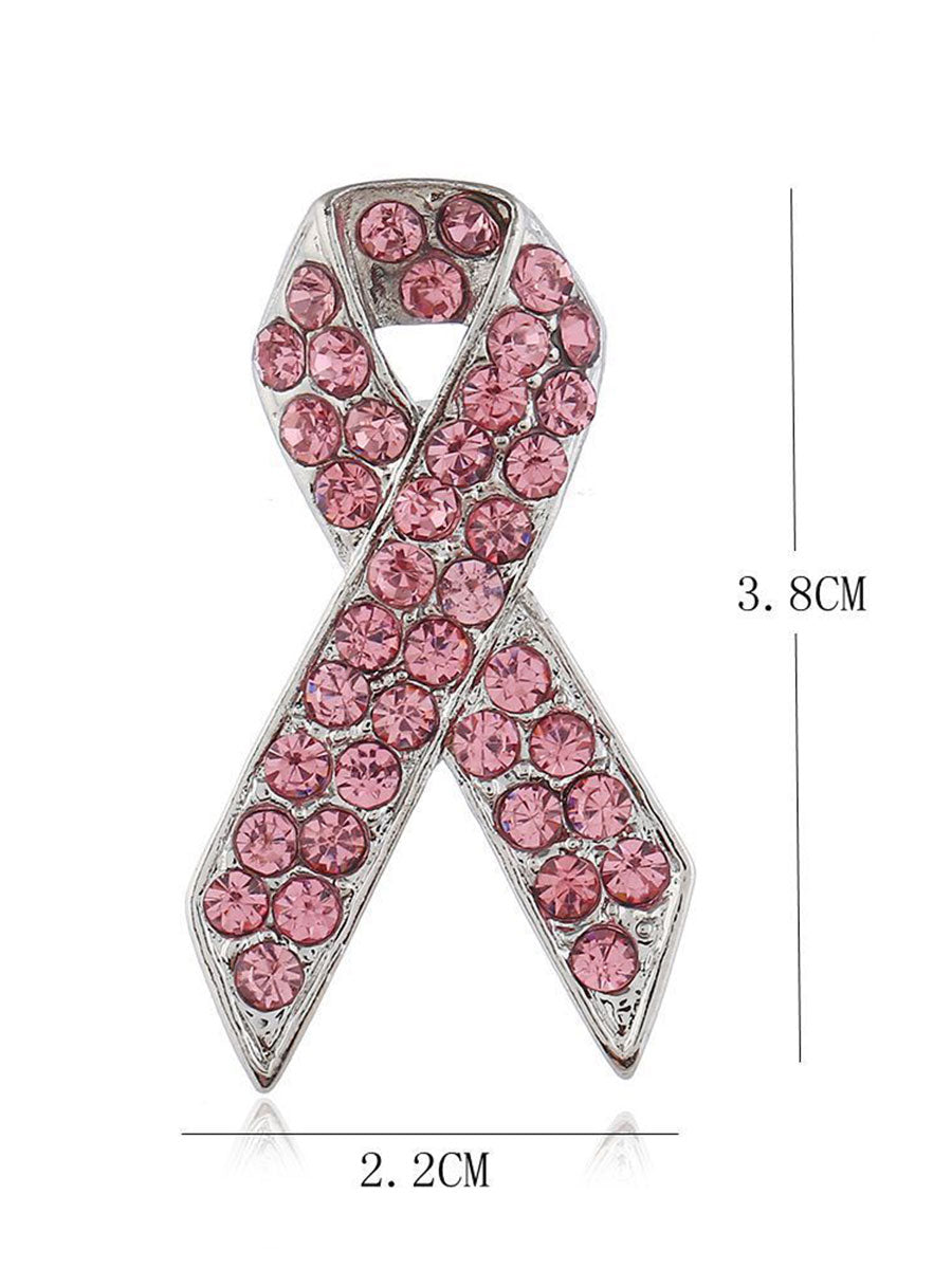 Pink Brooch for Breast Cancer Awareness in Women