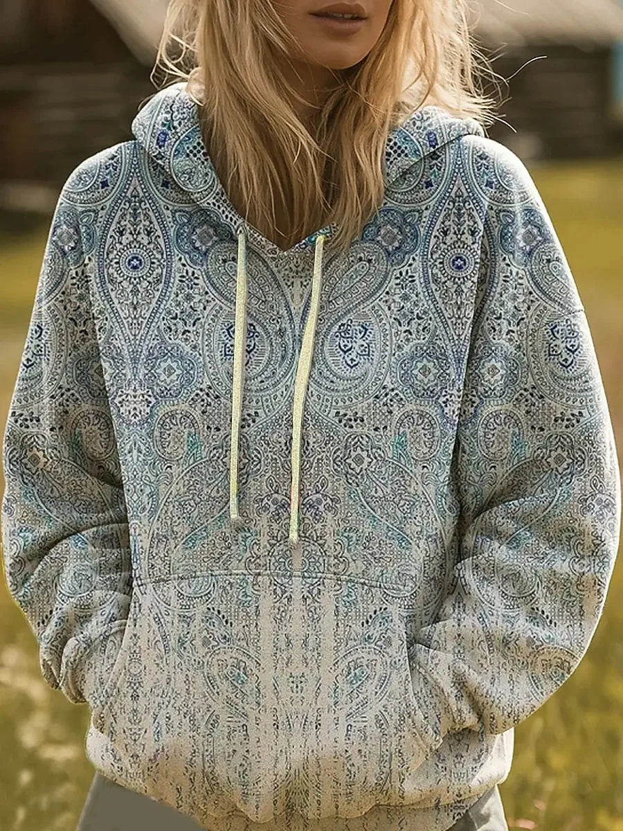 Ava™ | Bohemian Multicolor Patchwork Hoodie